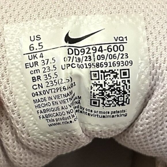 Nike Women's Downshifter 12 Sneakers Size 6.5 Barely Rose White Running Shoe GUC - Picture 4 of 12